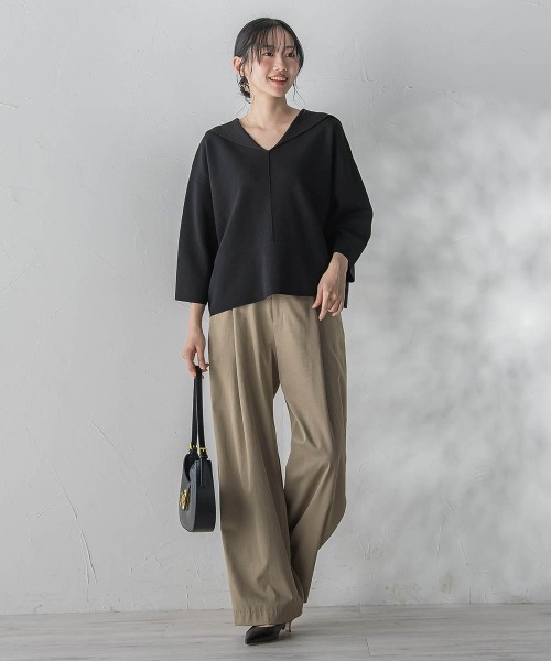 Droite lautreamont（ドロワットロートレアモン）の「ワイドポケットタックパンツ（スラックス・レディース・カーキ/ブラック・S/M）」の20枚目の写真