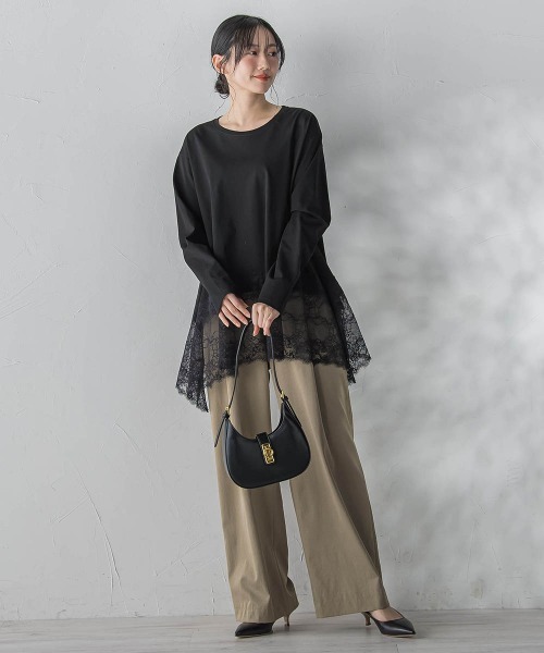 Droite lautreamont（ドロワットロートレアモン）の「ワイドポケットタックパンツ（スラックス・レディース・カーキ/ブラック・S/M）」の21枚目の写真