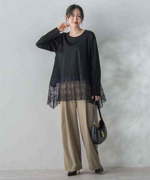 Droite lautreamont（ドロワットロートレアモン）の「ワイドポケットタックパンツ（スラックス・レディース・カーキ/ブラック・S/M）」の22枚目の写真