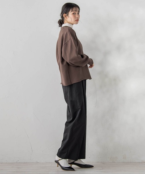 Droite lautreamont（ドロワットロートレアモン）の「ワイドポケットタックパンツ（スラックス・レディース・カーキ/ブラック・S/M）」の8枚目の写真