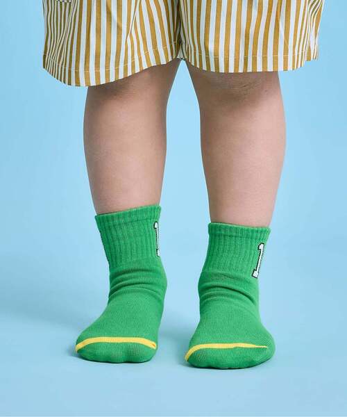 b・ROOM(ビールーム)の「ナンバーソックス(滑り止め付き)【子供服】【キッズ】【男の子】【女の子】(ソックス/靴下・キッズ・オレンジ/イエロー/ブルー/ライトベージュ/ブラック/グリーン・M/S)」の21枚目の写真