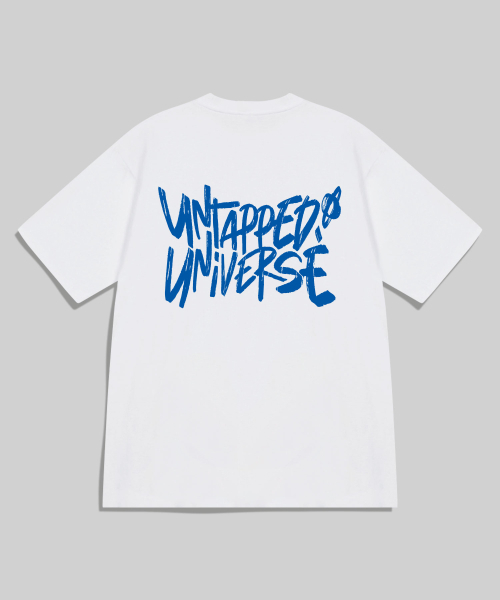 UNTAPPED STUDIO(アンタップドスタジオ)の「ユニバースレタリングピュアコットンビッグオーバーフィット半袖Tシャツ4カラー(Tシャツ/カットソー・レディース・グリーン/ブラック/ブルー/ネイビー/ホワイト/チャコールグレー・S(90)/M(95)/L/XL)」の10枚目の写真