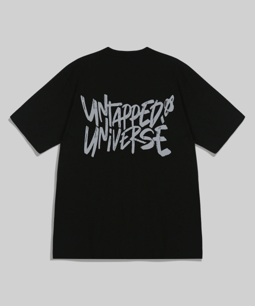 UNTAPPED STUDIO(アンタップドスタジオ)の「ユニバースレタリングピュアコットンビッグオーバーフィット半袖Tシャツ4カラー(Tシャツ/カットソー・レディース・グリーン/ブラック/ブルー/ネイビー/ホワイト/チャコールグレー・S(90)/M(95)/L/XL)」の12枚目の写真