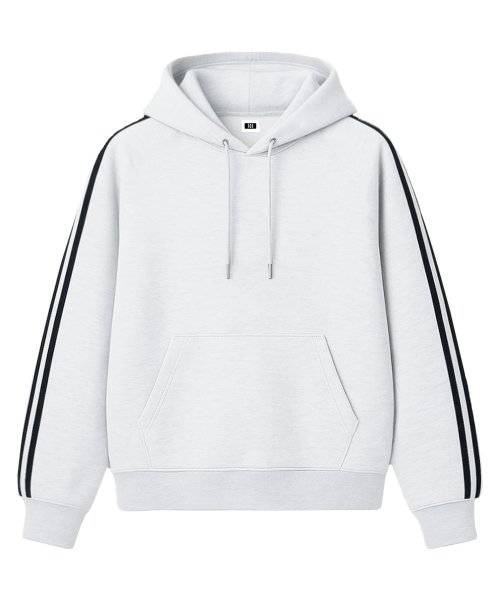 RANDOMOFF（ランダムオフ）の「[Unisex] SPORTY TRACK OVER FIT HOODIE (3color)（パーカー・レディース・ライトグレー/ブラック/ネイビー・SMALL/MEDIUM/LARGE）」の5枚目の写真