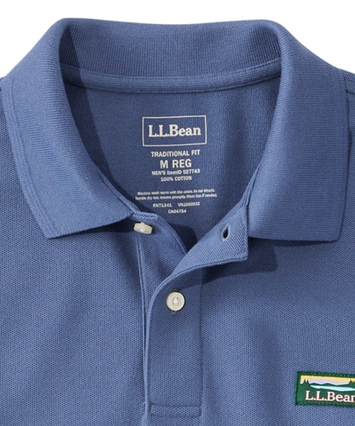 L.L.Bean(エルエルビーン)の「ジャパン・フィット プレミアム・ダブル・エル・ポロシャツ、半袖 カタディン・ロゴ・ラベル付き ジャパン・フィット(ポロシャツ・メンズ・インディゴブルー/ブラック/ネイビー/ホワイト・LARGE/XX-LARGE/X-LARGE/MEDIUM/SMALL)」の11枚目の写真