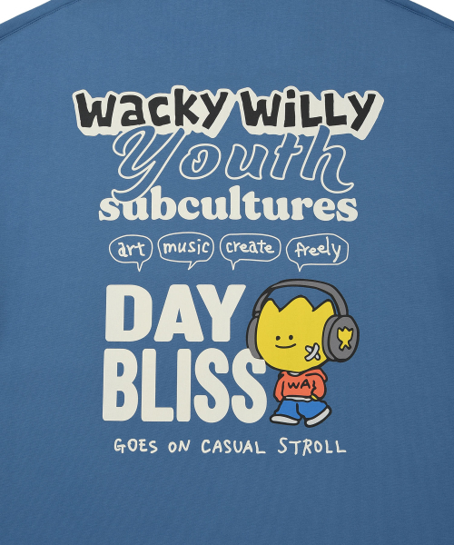 Wacky WiLLy(ワッキーウィリー)の「キキミュージックグラフィック半袖Tシャツブルー(Tシャツ/カットソー・レディース・その他・SMALL/MEDIUM/LARGE/X-LARGE)」の7枚目の写真