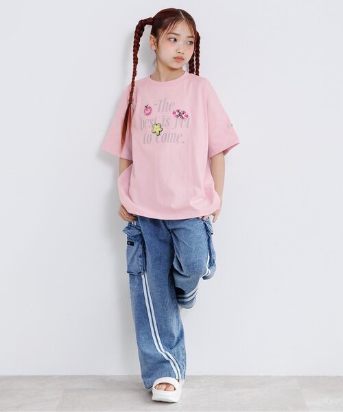 algy(アルジー)の「POPロゴBIG半袖Tシャツ(Tシャツ/カットソー・キッズ・ピンク/ブラック/オフホワイト・160/150/140/130/120)」の16枚目の写真