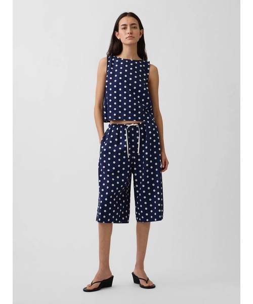 GAP(ギャップ)の「リネン混 リラックスフィット イージーウエスト キュロットパンツ(その他パンツ・レディース・ネイビー/ブラック/オフホワイト・XXS/L/M/S/XS)」の5枚目の写真