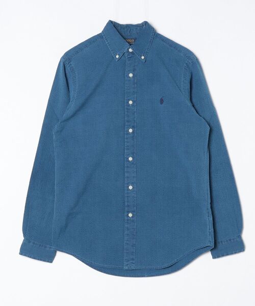 POLO RALPH LAUREN（ポロ ラルフ ローレン）の「クラシック フィット シアサッカー シャツ（シャツ/ブラウス・メンズ・ネイビー系1・L/M/S/XS/XL/XXL）」の4枚目の写真