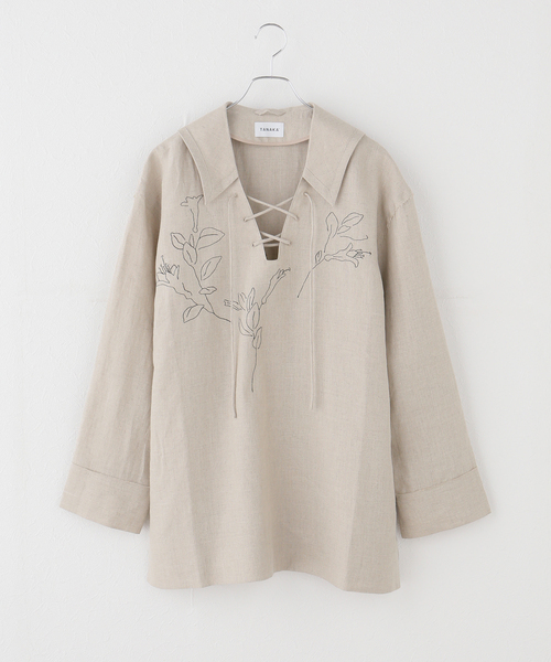 TANAKA(タナカ)の「【TANAKA / タナカ】 THE TUNIC(シャツ/ブラウス・レディース・ベージュ・MEDIUM)」の1枚目の写真
