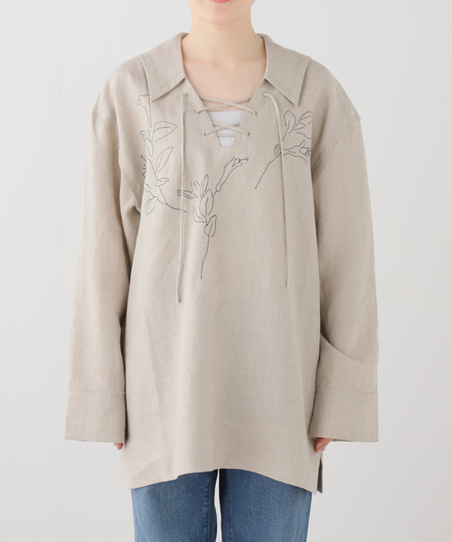 TANAKA(タナカ)の「【TANAKA / タナカ】 THE TUNIC(シャツ/ブラウス・レディース・ベージュ・MEDIUM)」の8枚目の写真