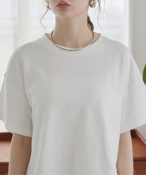 ANGIE(アンジー)の「裾レース ドッキング Tシャツ / 半袖 / 夏服(Tシャツ/カットソー・レディース・ホワイト/ブラック・FREE)」の13枚目の写真