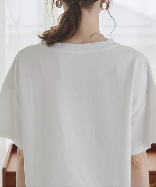 ANGIE(アンジー)の「裾レース ドッキング Tシャツ / 半袖 / 夏服(Tシャツ/カットソー・レディース・ホワイト/ブラック・FREE)」の15枚目の写真