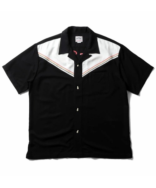 HOUSTON ヒューストン TIGER EMB RAYON BOWLING S/S SHIRT タイガー