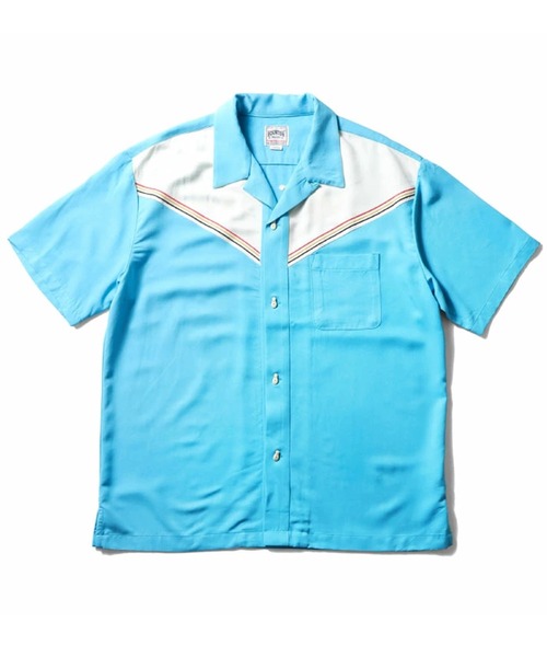 HOUSTON ヒューストン TIGER EMB RAYON BOWLING S/S SHIRT タイガー