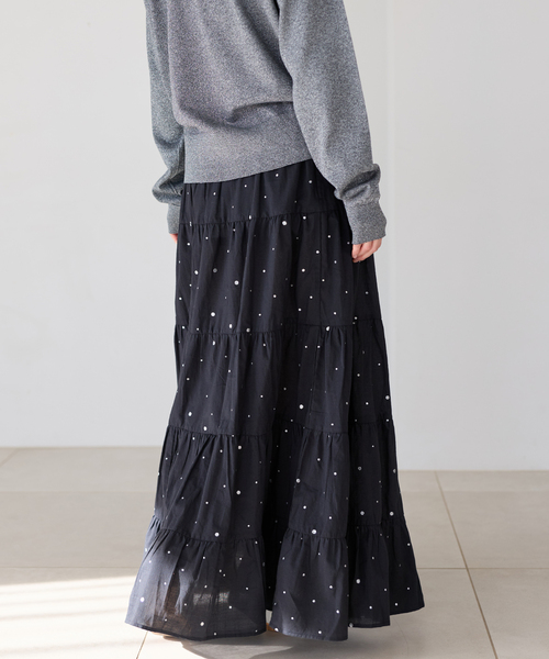 IENA(イエナ)の「COUTURE D'ADAM/クチュールドアダム Tiered Skirt スカート 26SS-236(スカート・レディース・ブラック・FREE)」の13枚目の写真