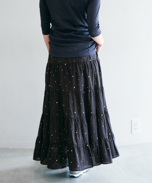 IENA(イエナ)の「COUTURE D'ADAM/クチュールドアダム Tiered Skirt スカート 26SS-236(スカート・レディース・ブラック・FREE)」の18枚目の写真
