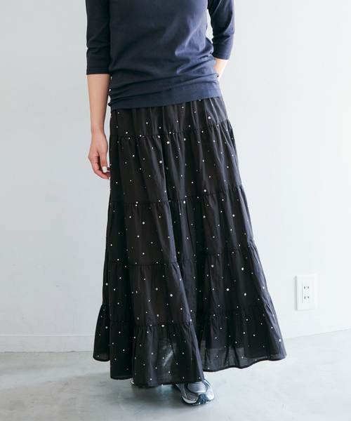 IENA(イエナ)の「COUTURE D'ADAM/クチュールドアダム Tiered Skirt スカート 26SS-236(スカート・レディース・ブラック・FREE)」の19枚目の写真