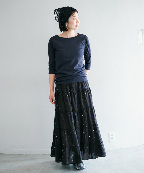IENA(イエナ)の「COUTURE D'ADAM/クチュールドアダム Tiered Skirt スカート 26SS-236(スカート・レディース・ブラック・FREE)」の22枚目の写真