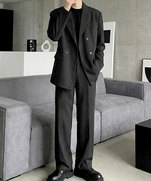Otte（オッテ）の「ストライプルーズテーラードセットアップ（セットアップ・メンズ・グレー/ブラック・X-LARGE/MEDIUM/LARGE）」の8枚目の写真