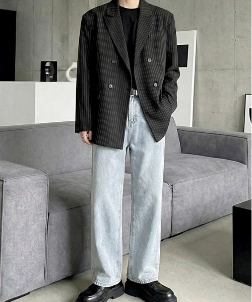 Otte（オッテ）の「ストライプルーズテーラードセットアップ（セットアップ・メンズ・グレー/ブラック・X-LARGE/MEDIUM/LARGE）」の11枚目の写真