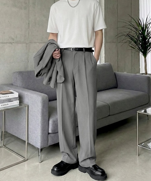 Otte（オッテ）の「ストライプルーズテーラードセットアップ（セットアップ・メンズ・グレー/ブラック・X-LARGE/MEDIUM/LARGE）」の17枚目の写真