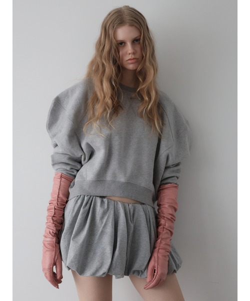 AMOMMA(アモマ)の「VOLUME GATHER MINI SKIRT(スカート・レディース・グレー/ブラック・FREE)」の10枚目の写真