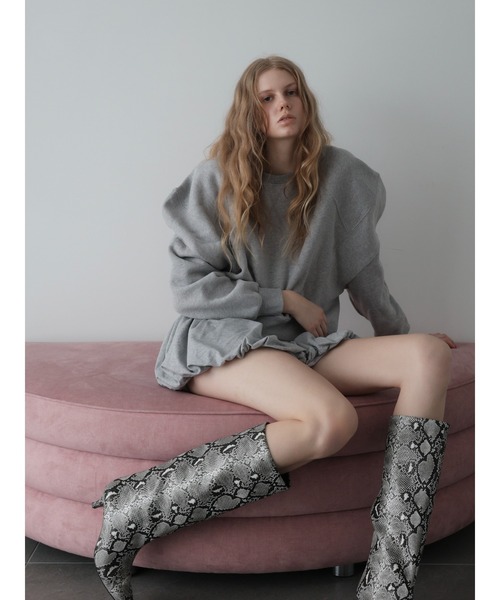 AMOMMA(アモマ)の「VOLUME GATHER MINI SKIRT(スカート・レディース・グレー/ブラック・FREE)」の22枚目の写真