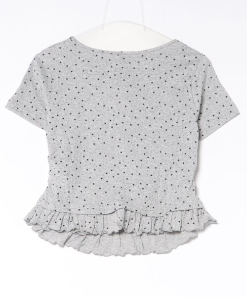 HOOK(フック)の「HOOK for girls 星柄フロントリボンペプラム半袖トップス (SS)(Tシャツ/カットソー・レディース・ホワイト/グレー・FREE)」の16枚目の写真