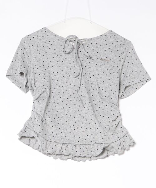 HOOK(フック)の「HOOK for girls 星柄フロントリボンペプラム半袖トップス (SS)(Tシャツ/カットソー・レディース・ホワイト/グレー・FREE)」の18枚目の写真