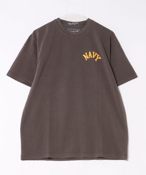ムラサキスポーツ(ムラサキスポーツ)の「DEAR LAUREL/ディアローレル × ジャクソンマティス JM NUMBERING NAVY 半袖 Tシャツ DL26S-JM2101(Tシャツ/カットソー・メンズ・ブラウン/グレー/ホワイト・L/M)」の5枚目の写真