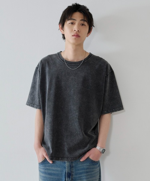 WEGO(ウィゴー)の「WEGO/【26年春夏新作】コットンクルーネックT(Tシャツ/カットソー・メンズ・ブラック系その他/ホワイト・SMALL/MEDIUM/LARGE)」の2枚目の写真