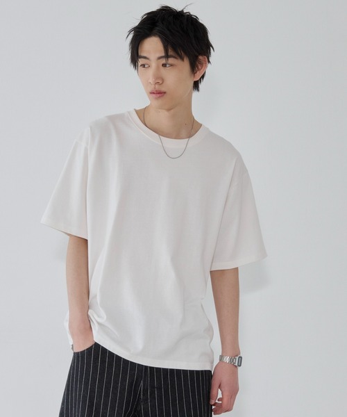 WEGO(ウィゴー)の「WEGO/【26年春夏新作】コットンクルーネックT(Tシャツ/カットソー・メンズ・ブラック系その他/ホワイト・SMALL/MEDIUM/LARGE)」の1枚目の写真