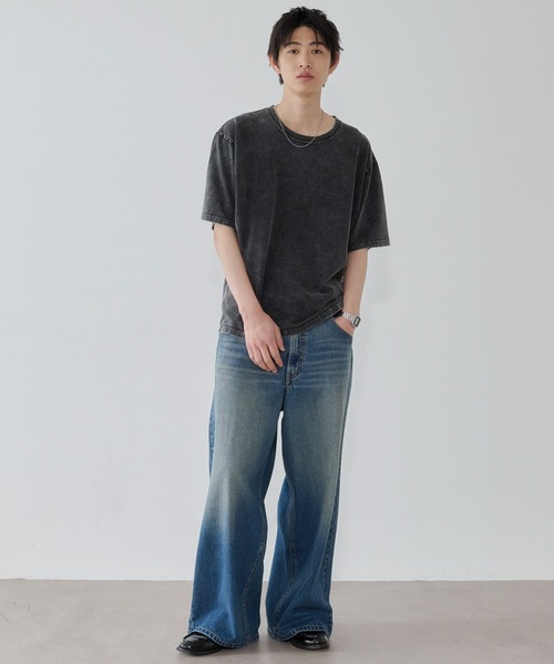 WEGO(ウィゴー)の「WEGO/【26年春夏新作】コットンクルーネックT(Tシャツ/カットソー・メンズ・ブラック系その他/ホワイト・SMALL/MEDIUM/LARGE)」の4枚目の写真