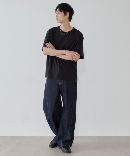 WEGO(ウィゴー)の「WEGO/【26年春夏新作】コットンクルーネックT(Tシャツ/カットソー・メンズ・ブラック系その他/ホワイト・SMALL/MEDIUM/LARGE)」の5枚目の写真