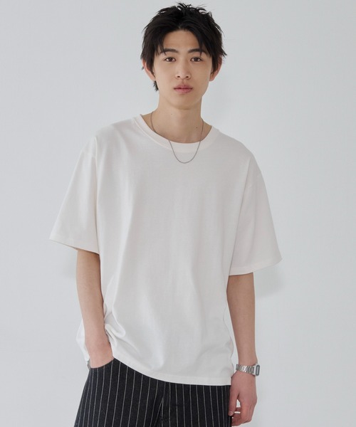 WEGO(ウィゴー)の「WEGO/【26年春夏新作】コットンクルーネックT(Tシャツ/カットソー・メンズ・ブラック系その他/ホワイト・SMALL/MEDIUM/LARGE)」の9枚目の写真