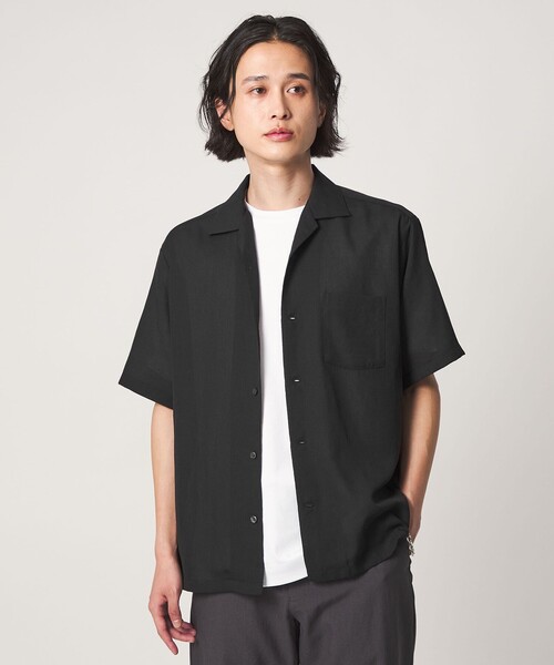 A DAY IN THE LIFE UNITED ARROWS(アデイインザライフユナイテッドアローズ)の「リネンライク スラブ オープンカラーシャツ-吸水速乾・通気性-<A DAY IN THE LIFE>(シャツ/ブラウス・メンズ・ナチュラル/ブラック/モカ/コバルトブルー・L/M/S)」の14枚目の写真