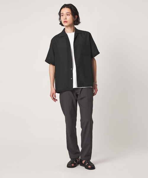 A DAY IN THE LIFE UNITED ARROWS(アデイインザライフユナイテッドアローズ)の「リネンライク スラブ オープンカラーシャツ-吸水速乾・通気性-<A DAY IN THE LIFE>(シャツ/ブラウス・メンズ・ナチュラル/ブラック/モカ/コバルトブルー・L/M/S)」の16枚目の写真