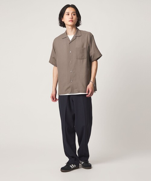 A DAY IN THE LIFE UNITED ARROWS(アデイインザライフユナイテッドアローズ)の「リネンライク スラブ オープンカラーシャツ-吸水速乾・通気性-<A DAY IN THE LIFE>(シャツ/ブラウス・メンズ・ナチュラル/ブラック/モカ/コバルトブルー・L/M/S)」の18枚目の写真