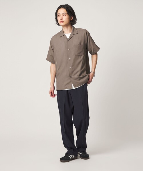 A DAY IN THE LIFE UNITED ARROWS(アデイインザライフユナイテッドアローズ)の「リネンライク スラブ オープンカラーシャツ-吸水速乾・通気性-<A DAY IN THE LIFE>(シャツ/ブラウス・メンズ・ナチュラル/ブラック/モカ/コバルトブルー・L/M/S)」の19枚目の写真