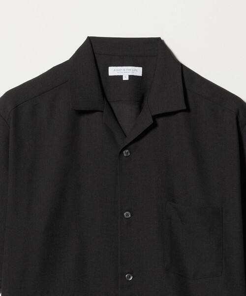 A DAY IN THE LIFE UNITED ARROWS(アデイインザライフユナイテッドアローズ)の「リネンライク スラブ オープンカラーシャツ-吸水速乾・通気性-<A DAY IN THE LIFE>(シャツ/ブラウス・メンズ・ナチュラル/ブラック/モカ/コバルトブルー・L/M/S)」の7枚目の写真