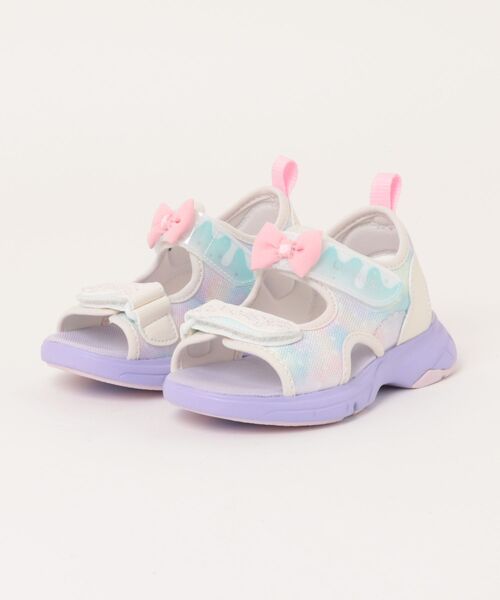 MoonStar(ムーンスター)の「《moonstar》LV 1264(サンダル・キッズ・サックスブルー/レインボー/ピンク・19.0cm/18.0cm/17.0cm/16.0cm/23.0cm/22.0cm/21.0cm/20.0cm)」の3枚目の写真