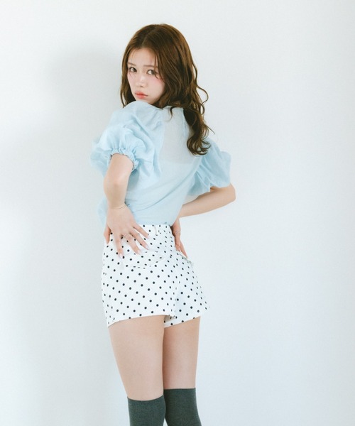 VANNIE U(ヴァニーユー)の「ドットショートパンツ(その他パンツ・レディース・ホワイト/ブラック・FREE)」の9枚目の写真