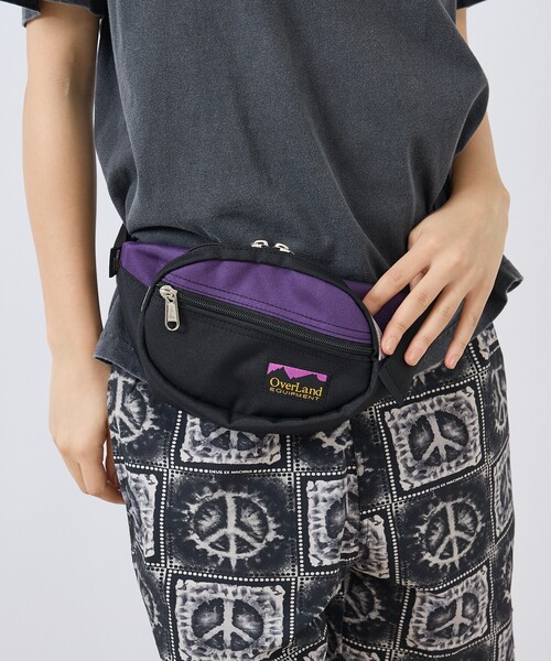 Overland(オーバーランド)の「【OverLand Equipment/オーバーランド・イクイップメント】OL-253007/配色WAIST BAG/ウェストバッグ/ボディバッグ/アウトドア/ユニセックス【WEB限定】(ボディバッグ/ウエストポーチ・メンズ・ブラック/パープル/グレー・フリー)」の5枚目の写真