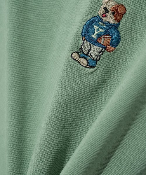 YALE(イェール)の「エンブロイダリーダンロングスリーブ_ピグメントセージグリーン(Tシャツ/カットソー・レディース・その他・LARGE/MEDIUM/X-LARGE)」の9枚目の写真