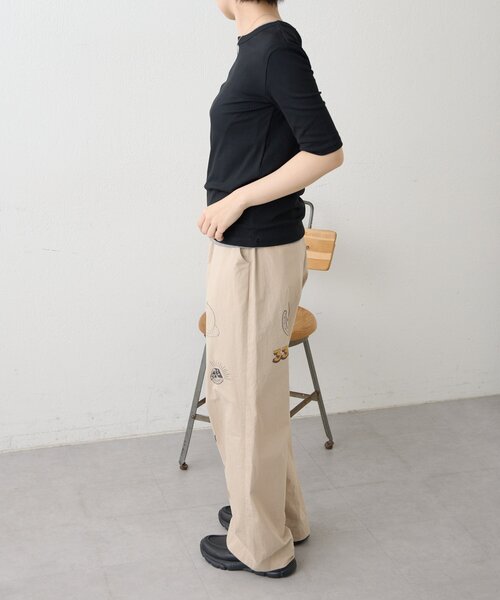 ear PAPILLONNER(イアパピヨネ)の「セットリブTシャツ【SUM1 STYLE】(Tシャツ/カットソー・レディース・ホワイト/ブラック・FREE)」の5枚目の写真