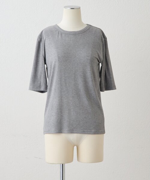 ear PAPILLONNER(イアパピヨネ)の「セットリブTシャツ【SUM1 STYLE】(Tシャツ/カットソー・レディース・ホワイト/ブラック・FREE)」の11枚目の写真