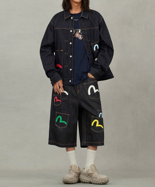 EVISU(エヴィス)の「【EVISU】HT MULTI-POCKET DENIM SHORT(デニムパンツ・メンズ・インディゴブルー・32inch/30inch)」の2枚目の写真