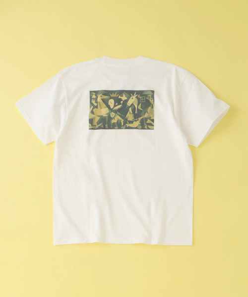 EDIFICE（エディフィス）の「Pablo Picasso(パブロ・ピカソ) 別注 アート プリント Tシャツ（Tシャツ/カットソー・メンズ・ブラック系その他/ブルー/ホワイト×ホワイト/ブラック/ベージュ/レッド/ホワイト系その他/ホワイト・MEDIUM/SMALL/X-LARGE/LARGE）」の5枚目の写真