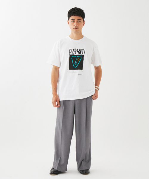 EDIFICE（エディフィス）の「Pablo Picasso(パブロ・ピカソ) 別注 アート プリント Tシャツ（Tシャツ/カットソー・メンズ・ブラック系その他/ブルー/ホワイト×ホワイト/ブラック/ベージュ/レッド/ホワイト系その他/ホワイト・MEDIUM/SMALL/X-LARGE/LARGE）」の11枚目の写真